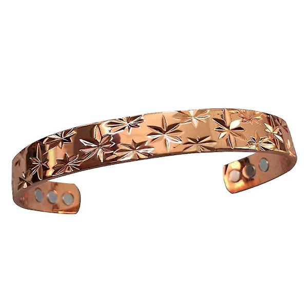 Mässing pararmband Magnetisk läkningsterapi Artrit Justerbar armring för kvinnor män