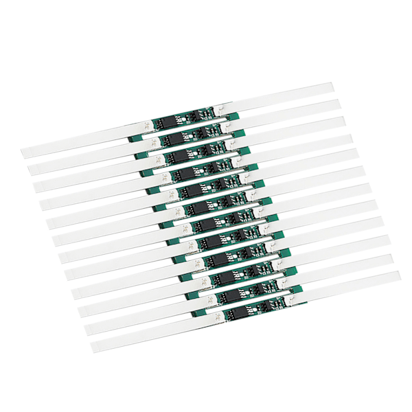 10 stk. 3,7V Li-ion batteribeskyttelseskort tilbehør 2‑3A strøm nikkel 18650 overafladnings Li-ion batterikort
