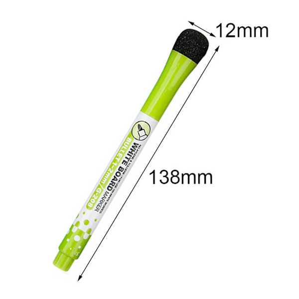 8 stk Magnetiske Whiteboard-markører Tørrmarkørpenn Raderbar Whiteboard-penn