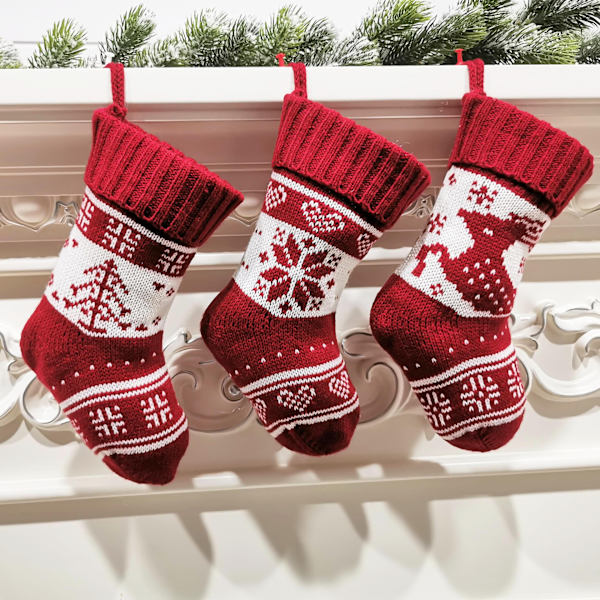Bas de Noël ， Bas de Noël ， Bas de Noël tricotés en laine ， Bas d