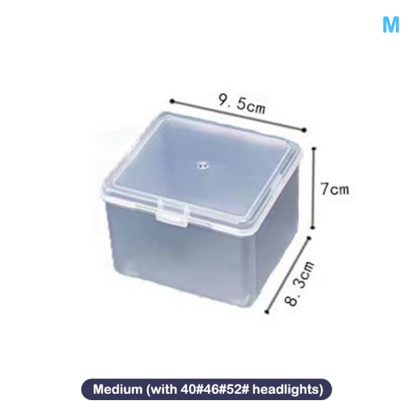 Flip Transparent Desktop Storage Box LED Strålkastare Förpackning Bo M