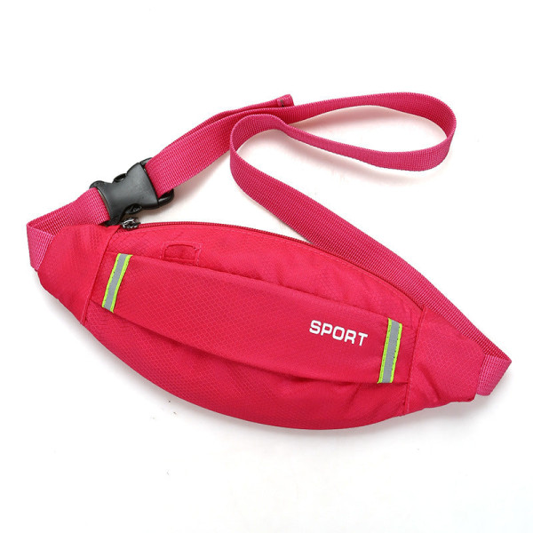 Män kvinnor Fanny Pack Midjeväska Sport Utomhus Stöldskyddsficka Resor Närsittande Osynlig Bälte Messenger Rose Red 30*12*1