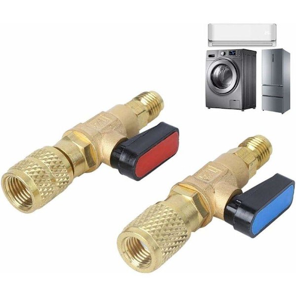 R22 R410A Airconditionerings Kølemiddelventil Ladeslange Adapter Kugleventil