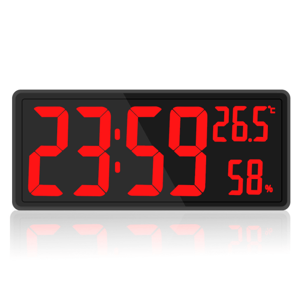 Digital Klocka Stor Display, Stor Digital Väggklocka med red