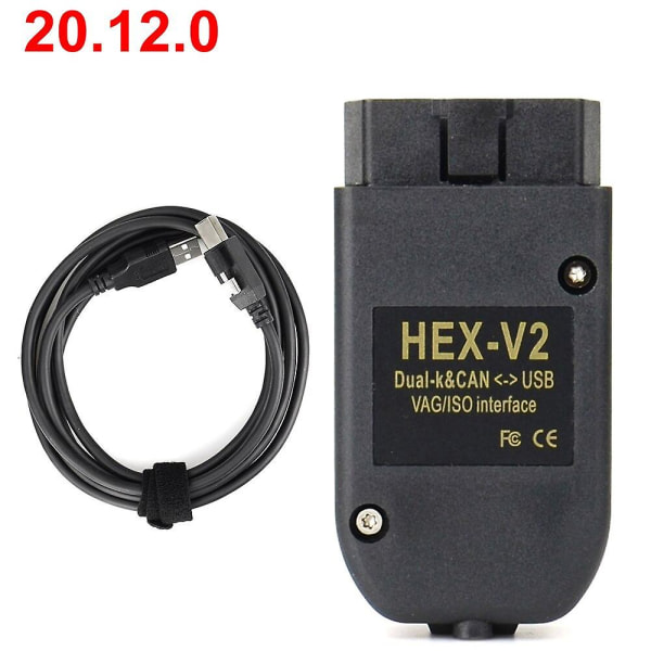 Høj kvalitet HEX V2 Obd2 Scanner VAGCOM 20.4.2 VAG English