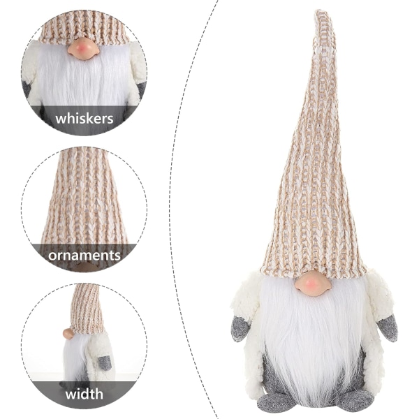 1st Christmas Gnome, Holiday Gnome Käsintehty ruotsalainen tonttu, joulutonttu-ornamentti