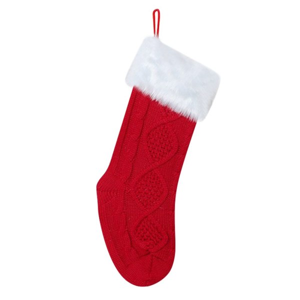 Julstrumpor Ullstickad RÖD Red