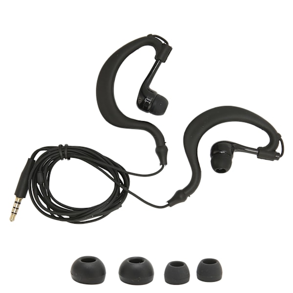 Korvan yli menevät langalliset kuulokkeet, vedenpitävät, melua vaimentavat, Plug and Play, mukavat langalliset urheilukuulokkeet mikrofonilla ja korvasuojuksella