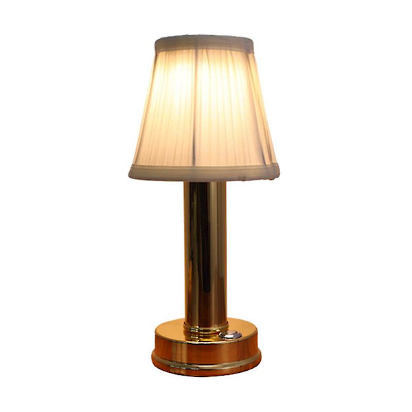 Genopladelig trådløs LED-bordlampe, bærbar USB-bordlampe i metal Bordlamper Læselamper til natbord Restaurant Gold