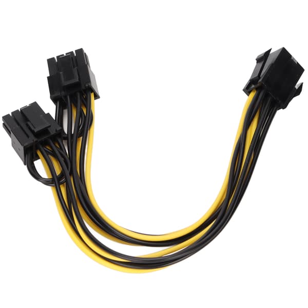 6 stk. strømkabel 6-pin hun PCIE til 2xPCIE 8-pin han 20 cm GPU-strømadapter til computertilbehør