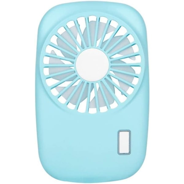 Pocket Fan Mini Kraftfull liten personlig bärbar fläkt Justerbar hastighet USB Uppladdningsbar kylning-blå