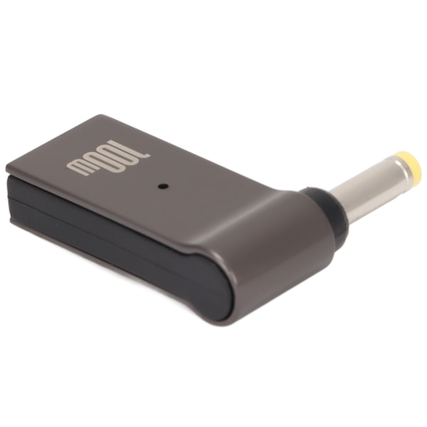 Typ C Hona Ingång till DC Adapter PD Snabbladdningschip Aluminiumlegering Material Vinkeldesign 100W Notebook Strömkabel 4x1.7mm