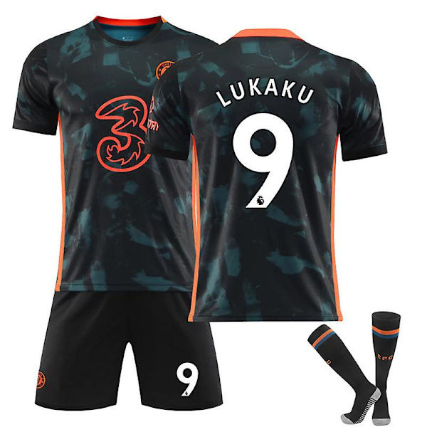 Chelsea 2 Away #9 Romelu Lukaku T-Shirt Uniform fodboldtrøje S