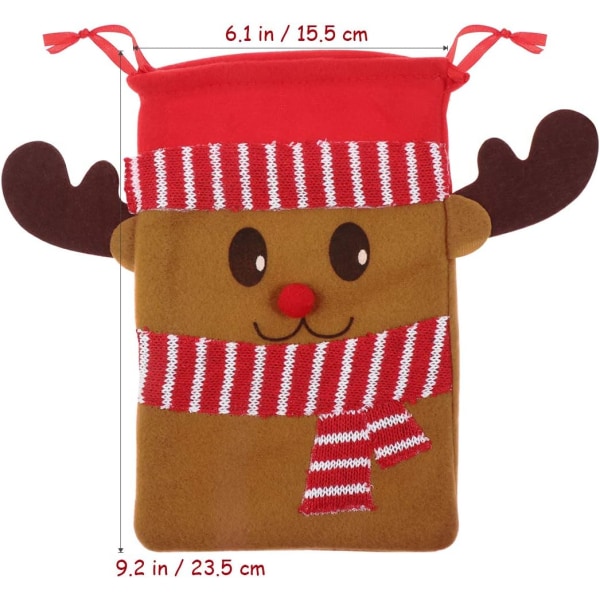 6 stk store julegodteriposer Gaveposer for gaver og De