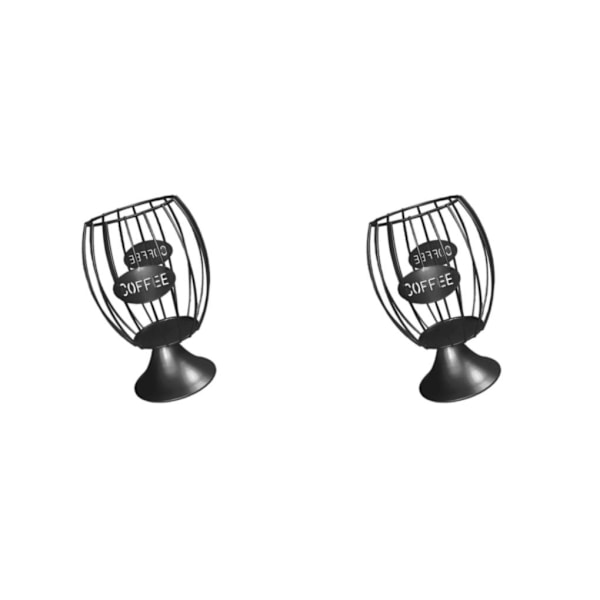 1/2/3/5 Coffee Pod Holder För Espresso Pod Elegant Container black 2PCS