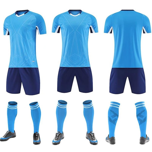 Nye Barn Fotballtrøyer Voksen Fotballuniformer Sett Herr Barn Futbol Treningsdrakt Løpesport Trøyer Sett XL White(59089)