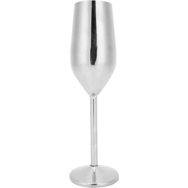 Champagne flöjt glas rostfritt stål vinglas återanvändbar bägare