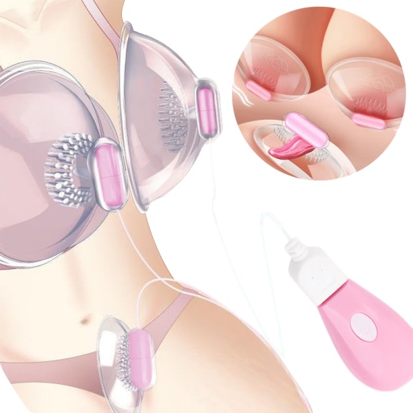 Vibrating Nipple Sucker Clitoris Breast Massager Naisten seksilelu
