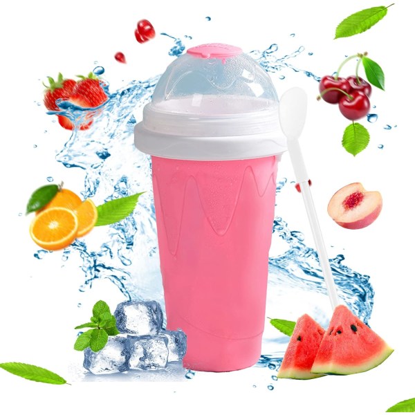 Knas Frys Smoothie Cups Sommer Slush Cups (rød) Röd täckt