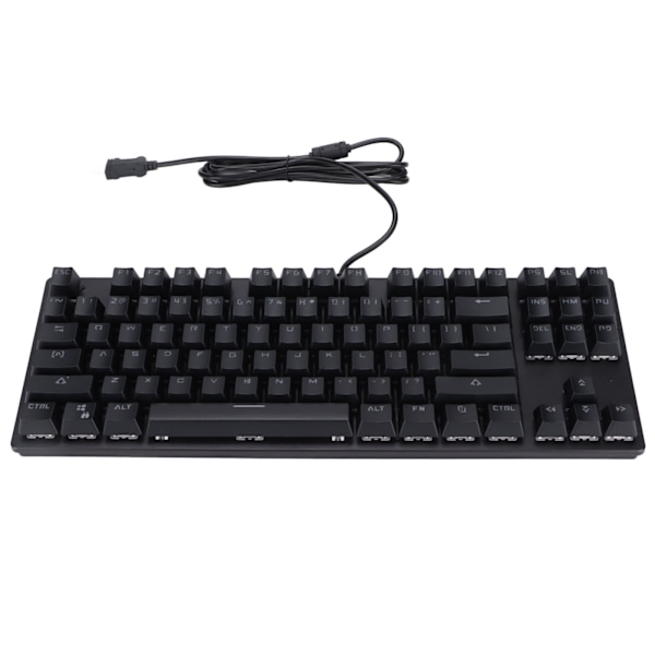 Mekanisk Tastatur Sort USB Kablet Grønne Akser 87-tasters RGB Mekanisk Kontor Gaming Tastatur