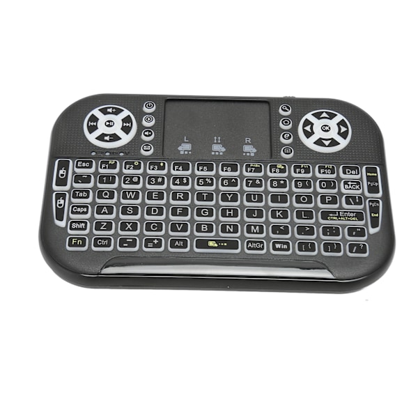 Mini Trådløst Bluetooth-tastatur med Touchpad-støtte 2.4GHz RF Multi Touch Oppladbart Håndholdt Tastaturkontroller for PC