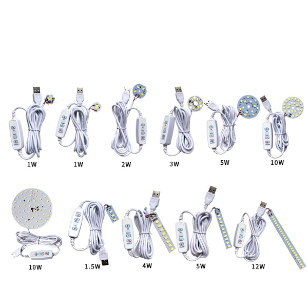 DC 5V Dæmpbar LED-chips SMD LED-lampe DIY Light Justerbar LED A19