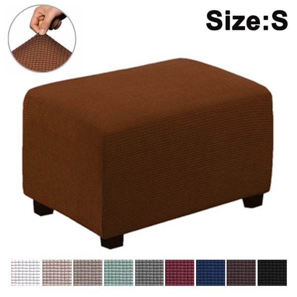 tretch ottoman cover ottoman slip cover ottoman protector Light coffee S