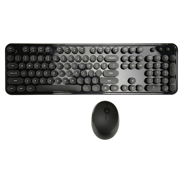 Trådlöst tangentbord och mus-combo 2.4G Trådlöst lättanvänt retro punk-tangentbord för dator PC