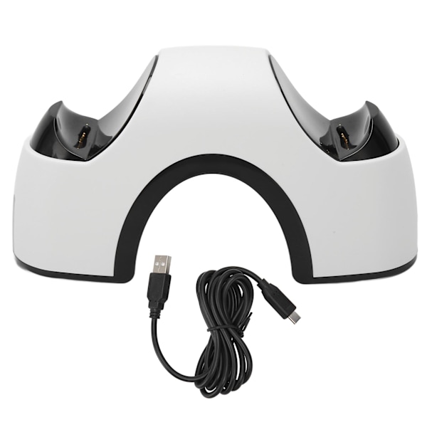 Laderstasjon for PS5 - Multifunksjonell Rask Lading Dock Dobbel Laderstasjon med LED-Indikator