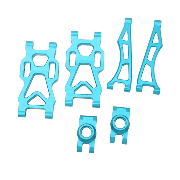 RC Swing Arm Kit Aluminiumlegering Bakre Nedre Övre Fjädringsarm med Bakaxelkopp Uppgraderingsdelar för SCY 16101PRO 16102 1/16 RC Biltillbehör Blå