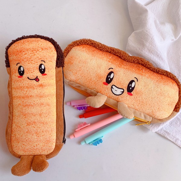 Funny Bread e Case Pehmoinen Creative Pencil Bag School Stat A2