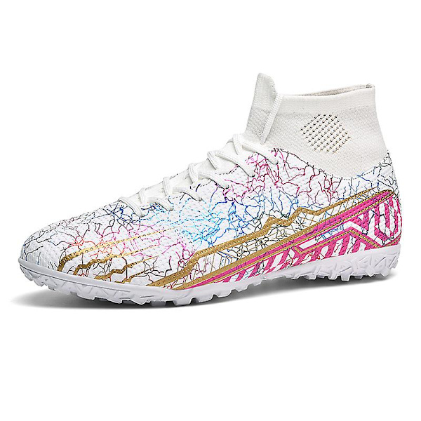 Fotballsko for menn Anti-skli Fotballsko for herre, Grass Fotball Sneakers 2L2311-1 White 47