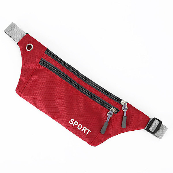 Män kvinnor Fanny Pack Midjeväska Herr Dam utomhus Mode Löpning Bright red