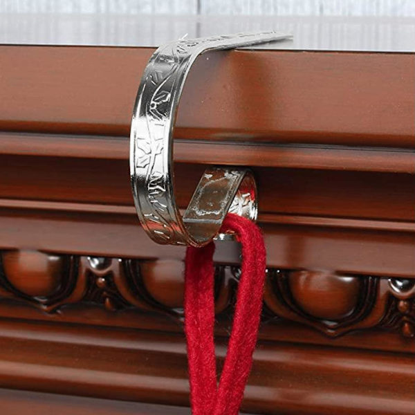 Heminredning Metallmönster Julstrumpor S Krok () 1 Styck Silver