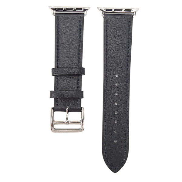 Smartklokke Lærreim Universal Smartklokke Erstatningsreim for IWatch Series SE 8 7 6 5 4 3 2 1 38mm 40mm 41mm Mørkeblå