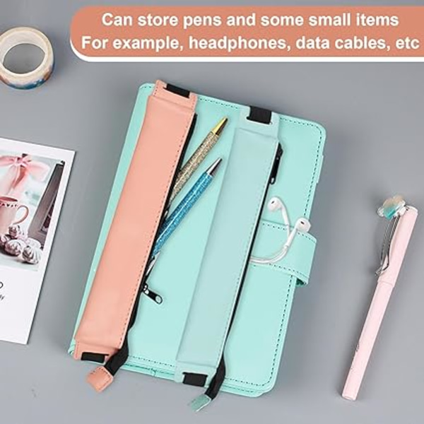 2 dele PU-læder penneholder med elastisk bånd Elastisk etui