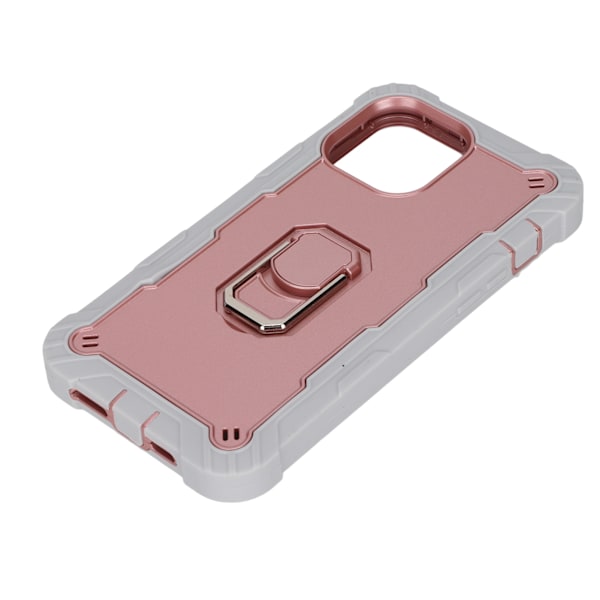 Ridsefast pansercover med stativ til IPhone 13 Pro Max mobiltelefoner, panserbeskyttelsesetui (GråGuld)