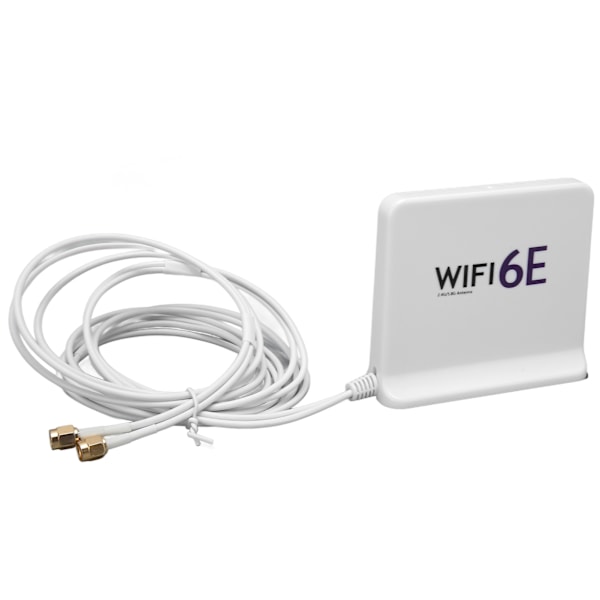 WiFi6E Trådløst Nettverkskort Antenne Omnidireksjonell 4dBi Høy Forstening 2.4GHz 5.8GHz WiFi Nettverkskort Antenne med SMA Port Hvit