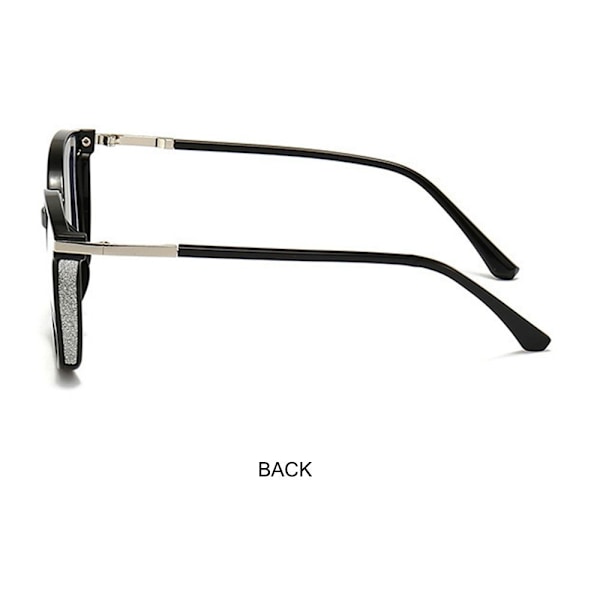 Naisten sinisen valon estolukulaseja Bling ylisuuret kehykset Presbyopia-lasit Black Strength 4.0
