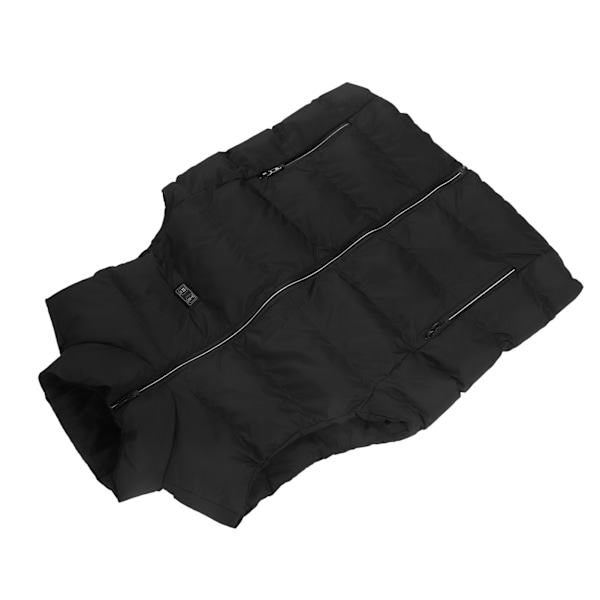 Lämmitetty liivi, musta, USB, paksuuntettu, 15 vyöhykettä, sähkölämmitteinen takkiliivi retkeilyyn, hiihtoon, ulkotöihin, 2XL