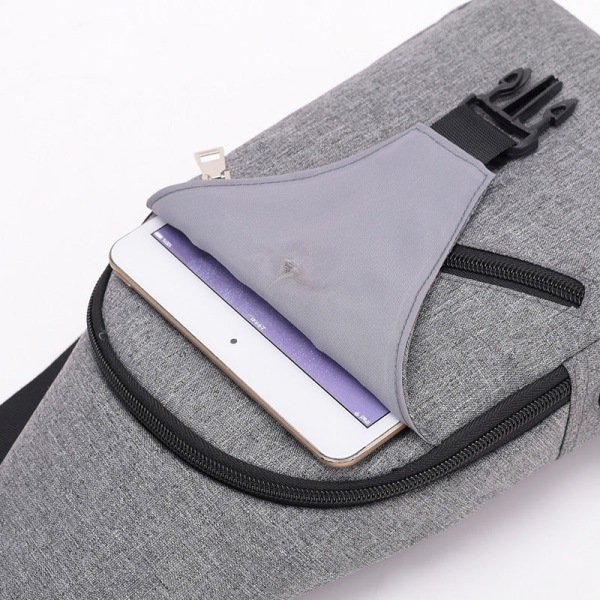 Män kvinnor Fanny Pack Midjeväska Mäns koreansk stil Fashionabla canvas Casual utomhus Liten ryggsäck Mode Purple
