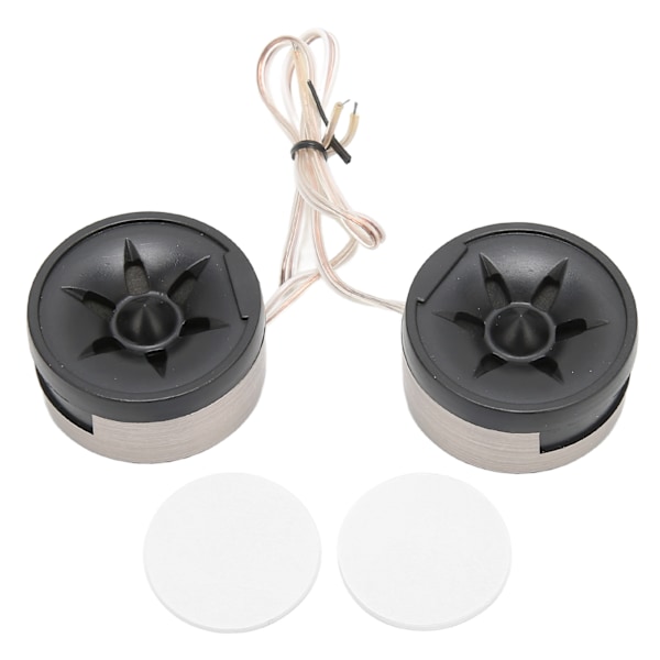 2 STK 350W Mini Dome Tweeter Rund Højttaler Stick On Sort Universal Bil Lydsystem