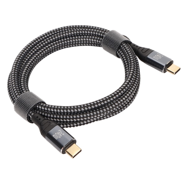 USB C till USB C Kabel 1,5m Nylon Hane till Hane PD240W PD3.1 E Mark Chip Typ C Laddningskabel för Laptop Telefon Tablet