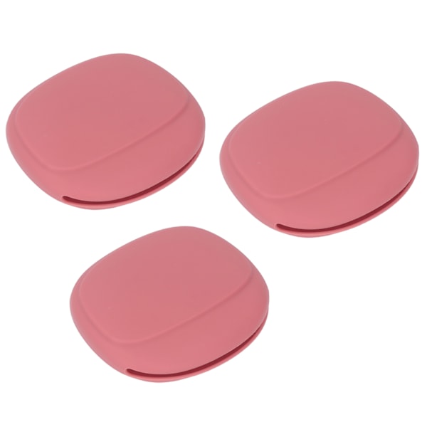 3 st Hörlursfodral Skyddande Bärväska Portabel Mini Silikon Förvaring Hörlursväska för Hemma Rosa