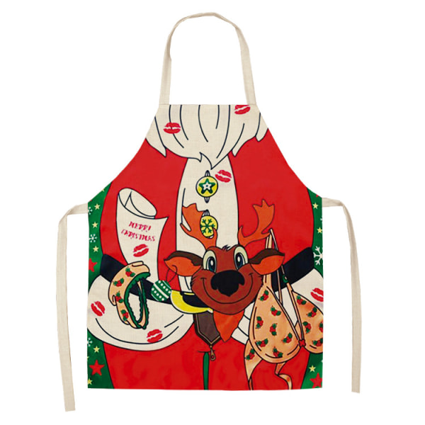 Juleforkle Santa Juletre Forkle for kvinner 5 child-47x38cm