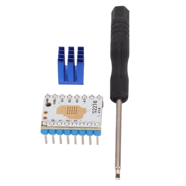 3D-skrivare Stepper Motor Driver Tystnad 256 Mikrosteg CFG-stift Skrivardrivrutin med Kylfläns Skruvmejsel