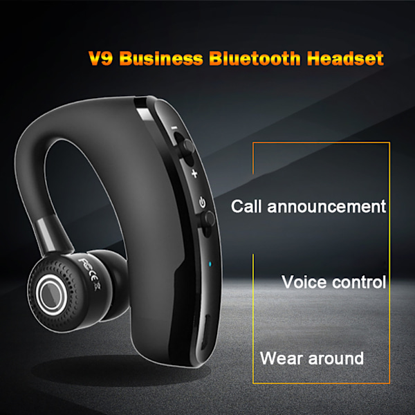 V9 Handsfree Langattomat Bluetooth-kuulokkeet Melunhallinta Business Korvakoukku Kuulokemikrofoni Ajoon Urheiluun