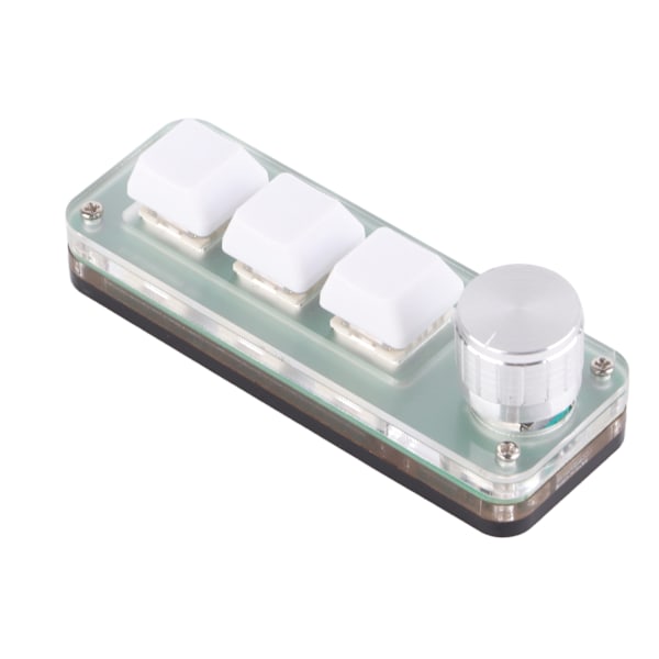 3 Tasters Tastatur USB RGB Bakgrunnsbelyst 3 Taster Mekanisk Knott Design Programmerbar Avtakbar Kabel OSU Tastatur for Spillkontor