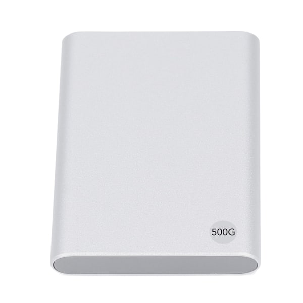 2,5-tums HDD Externt Hölje Typ C USB3.1 Upp till 10 Gbps Ultratunn Portabel Extern Hårddisk Mobil Hårddisk för PC Laptop Silver 500GB