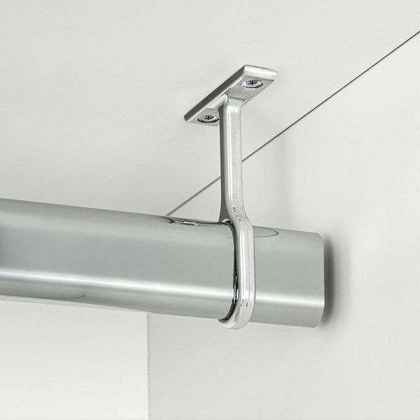 Garderobe Tube Center støtte for klesstang - polert krom